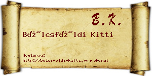Bölcsföldi Kitti névjegykártya